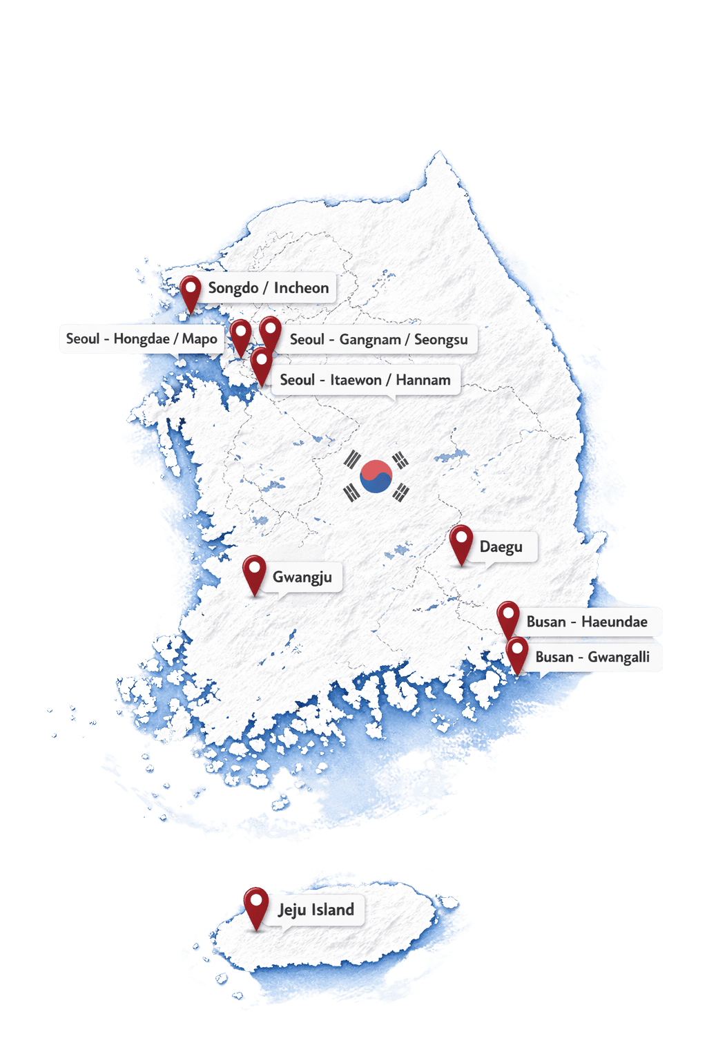 Diginoair – Locations